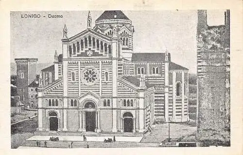 A852 Italien Lonigo Dom Kathedrale Vintage Postkarte