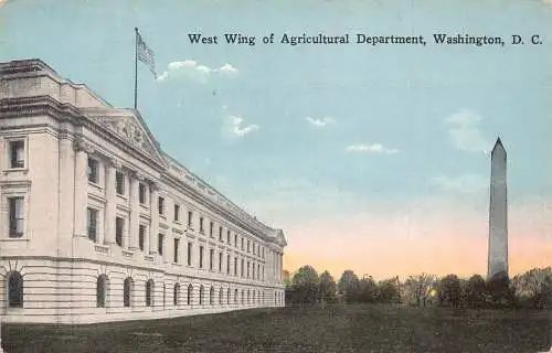 A851 US Washington DC West Wing of Agricultural Department Vintage Postkarte