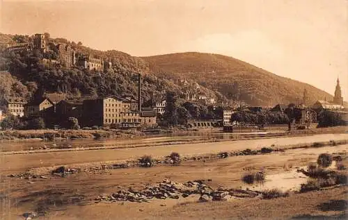 A026 Deutschland Heidelberger Schloss und Stadt ab Ziegelhaeuser Landstraße Postkarte