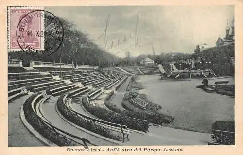 L127 Argentinien 1922 Amfiteatro del Parque Lezama Amphitheater Vintage Postkarte