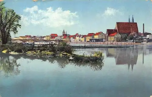 L089 Deutschland 1913 Frankfurt am O Blick vom rechlen Oderdamm alte Postkarte