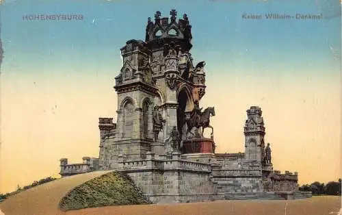 L089 Deutschland 1915 Feldpost 1. Weltkrieg Hohensyburg Kaiser Wilhelm Statue Postkarte