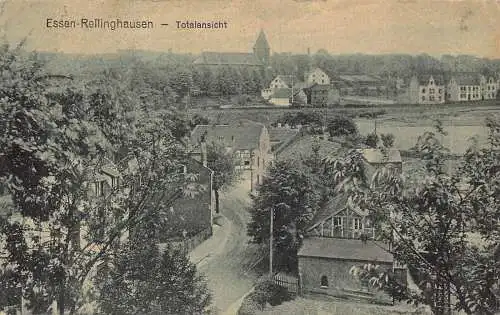 L087 Deutschland 1922 Essen-Rellinghausen Totalansicht Vintage Postkarte
