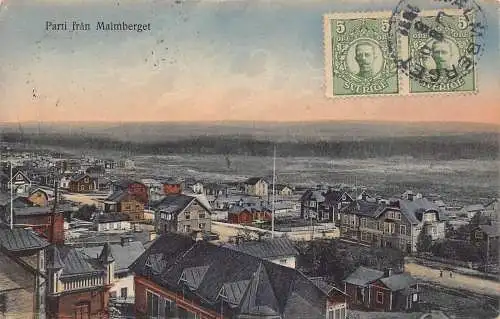 L147 Schweden 1921 Parti fran Malmberget Vintage Postkarte