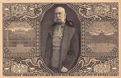 L062 Österreich Kaiser Franz Josef Jubiläum Vintage Postkarte