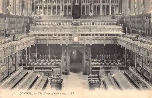 A045 England 1907 London The House of Commons Vintage Postkarte