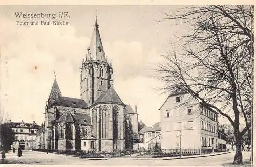 A045 Deutschland Weißenburg i E Peter und Paul Kirche Kirche Vintage Postkarte