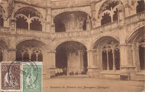 L149 Portugal 1922 Hieronymus Kloster Vintage Postkarte
