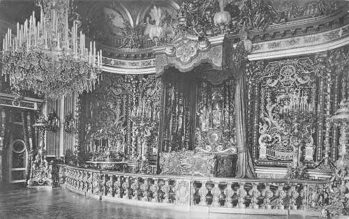 A043 Deutschland Castelul Herrenchiemsee Innenraum Prunkschlafzimmer Zimmer AK