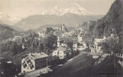 A043 Deutschland Berchtesgaden Panoramablick Vintage Postkarte