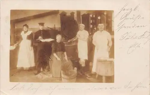 A043 Deutschland Ludwigsburg 1903 Krankenhaus Militär Koch Küchenarbeiter Postkarte