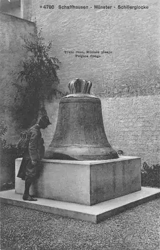 A042 Schweiz Schaffhausen Münster Schillerglocke Glocke Statue Postkarte