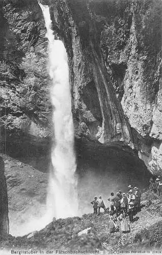 A042 Schweiz Berglistueber in der Faetschbachschlucht Wasserfall Postkarte