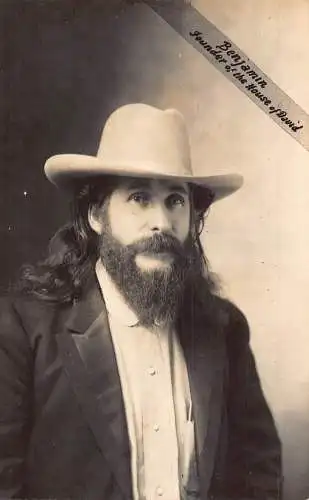 A861 Religiöser Gründer des Hauses David Benjamin Portrait RPPC Postkarte