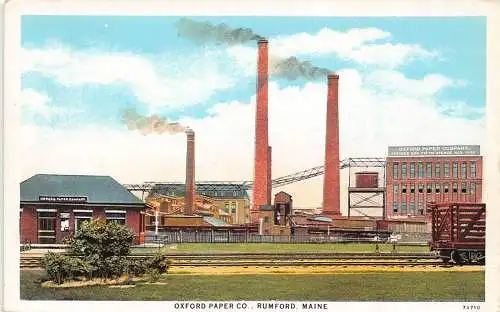 A862 US Oxford Paper Company Rumford Maine Vintage Postkarte