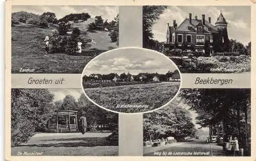 A863 Niederlande Groeten uit Beekbergen Schloss Zandlust Promenade Postkarte