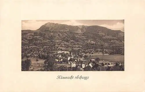 A040 Schweiz Schwyzer Kuessnacht Panorama Vintage Postkarte