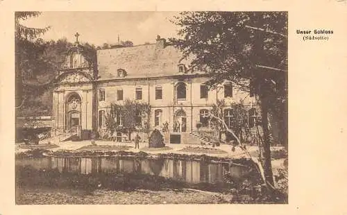 A044 Deutschland Unser Schloss Südseite Feldpost 1. Weltkrieg 1916 Vintage Postkarte
