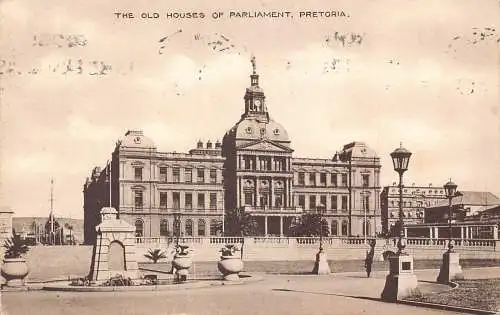 A864 Südafrika 1924 Old Houses of Parliament Pretoria Vintage Postkarte