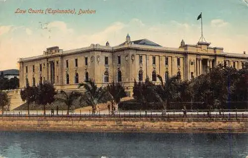 A864 Südafrika 1918 Durban Law Courts Esplanade Vintage Postkarte