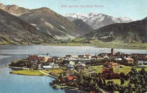 A038 Österreich Zell am See mit Hohen Tauern Vintage Postkarte