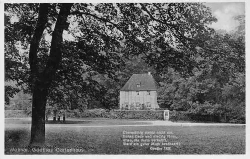 L262 Deutschland Weimar. Goethes Gartenhaus Vintage Postkarte