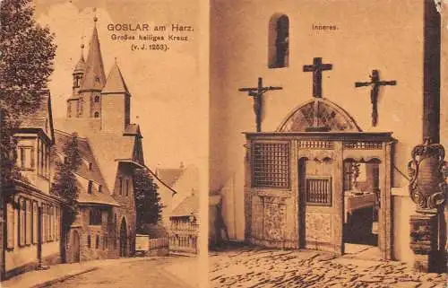 L262 Deutschland 1927 GOSLAR am Harz. Grosses heiliges Kreuz Vintage Postkarte