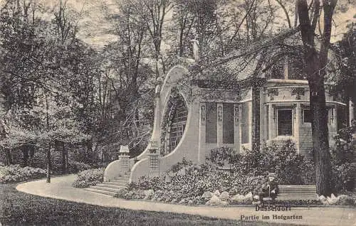 L262 Deutschland 1906 Düsseldorf Partie im Hofgarten Vintage Postkarte