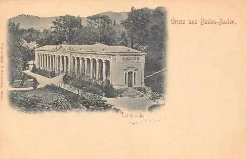 L261 Germany Gruss aus Baden-Baden. Trinkhalle Vintage Postkarte