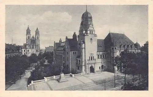 L262 Deutschland Magdeburg - Kaiser-Friedrich-Museum Vintage Postkarte