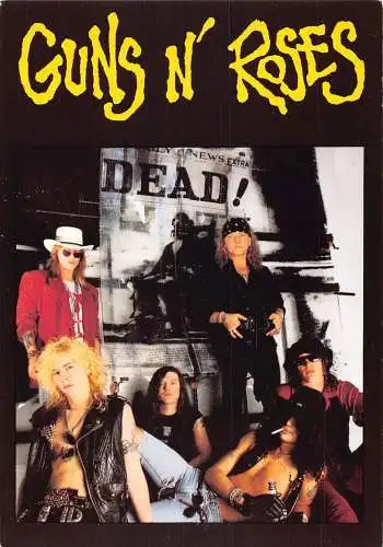 L291 Musikkapelle Rock Guns N' Roses Gruppe Foto Postkarte