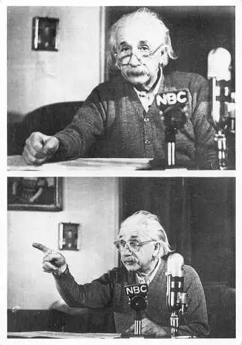 L291 Wissenschaftler Albert Einstein Anti H Bomben Rede auf ABC Radio Postkarte