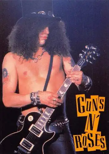 L291 Musik Band Rock Guns N' Roses Slash Gitarrist Postkarte
