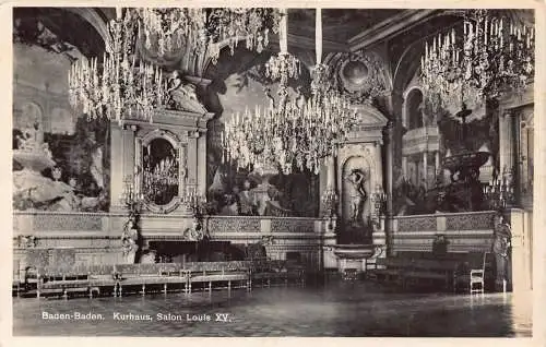 L262 Deutschland 1934 Baden-Baden. Kurhaus, Salon Ludwig XV. alte Postkarte