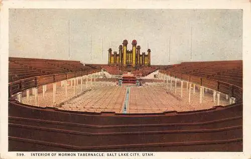 A861 US Utah Salt Lake City Mormon Tabernacle Vintage Postkarte