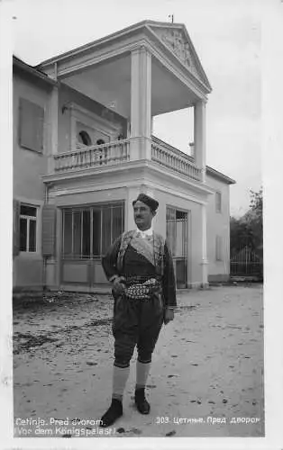 A853 Montenegro Jugoslawien 1937 Cetinje National Tracht RPPC Postkarte