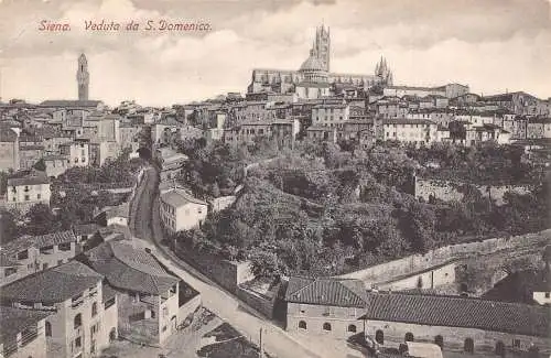 A857 Italien Siena Veduta da S Domenico Vintage Postkarte