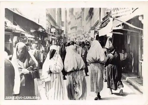 A854 Bosnien und Herzegowina Sarajevo Ethnische Ureinwohner Frauen RPPC Postkarte