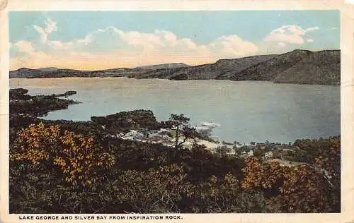 A855 USA 1920 Lake George und Silver Bay aus Inspiration Rock Postkarte