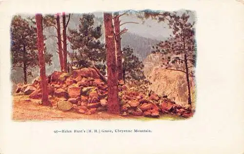 A855 US Helen Hunt's Grave Cheyenne Mountain Vintage Postkarte