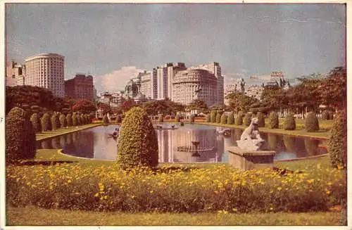 A858 Brasilien 1962 Rio de Janeiro Jardins de Placa Paris Gärten Vintage Postkarte