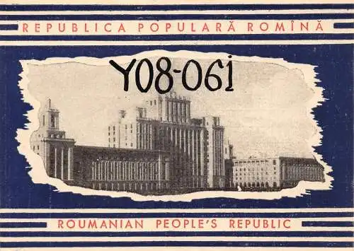 A854 Rumänien 1959 QSL Radio Club Central Bucuresti House Free Press Postkarte