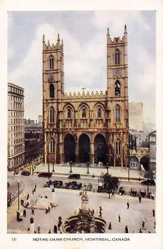 A859 Kanada Notre Dame Kirche Montreal Vintage Postkarte