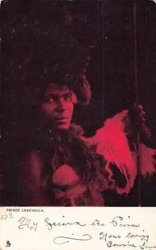 A853 Südafrika 1903 Schauspieler und Zirkusdarsteller Prinz Lobengula Postkarte