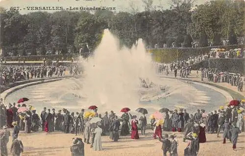A858 Frankreich 1907 Versailles Les Grandes Eaux Brunnen Vintage Postkarte