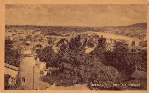 A858 Australien Brisbane von Wickham Terrace Vintage Postkarte