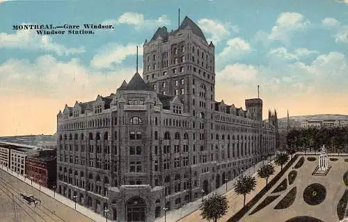A859 Kanada Montreal Gare Windsor Bahnhof Vintage Postkarte