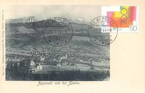 L297 Schweiz Appenzell und der Saentisgebirge Vintage Postkarte