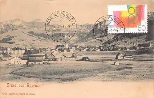L297 Schweiz Gruss aus Appenzell! Vintage Postkarte
