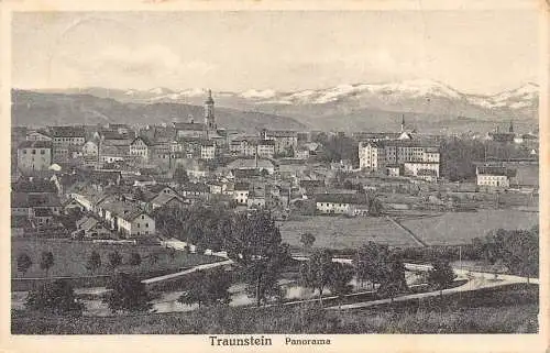 A232 Deutschland 1920 Traunstein Gesamtansicht Vintage Postkarte